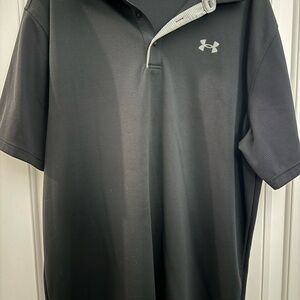 Under Armour Men's Gray/Black Polo Shirt